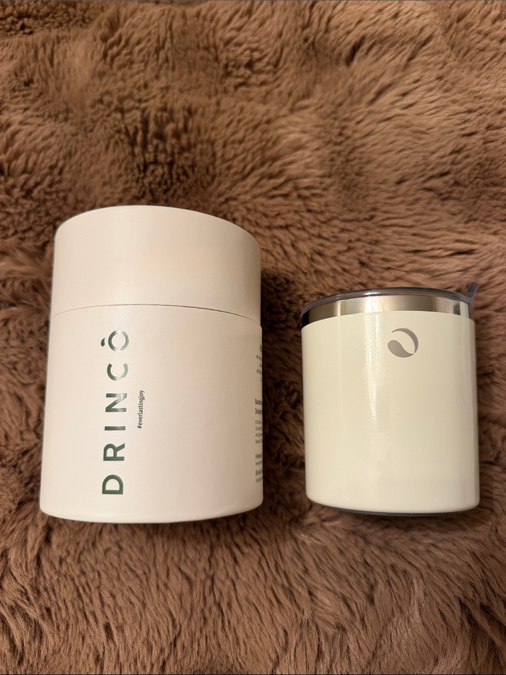 New in Box Drinco vacuum insulated low-ball whiskey tumbler in mint cream